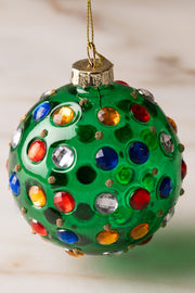 Bola de Natal Verde Transparente