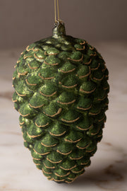Pinha Veludo Verde e Missangas