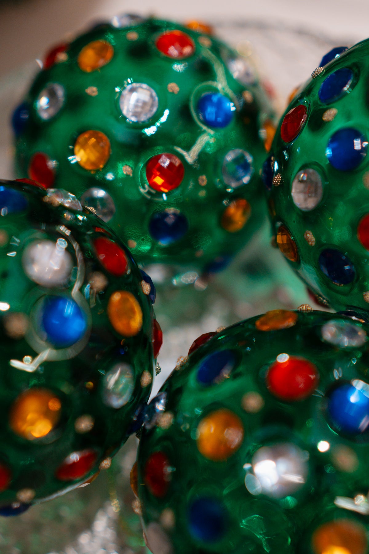 Bola de Natal Verde Transparente