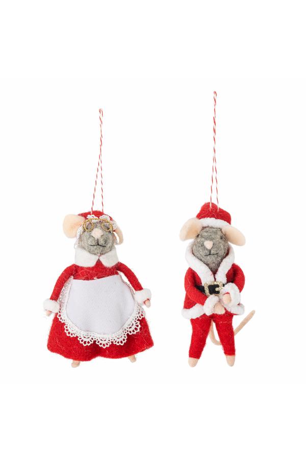 Ornamento Ratinhos Vermelho
